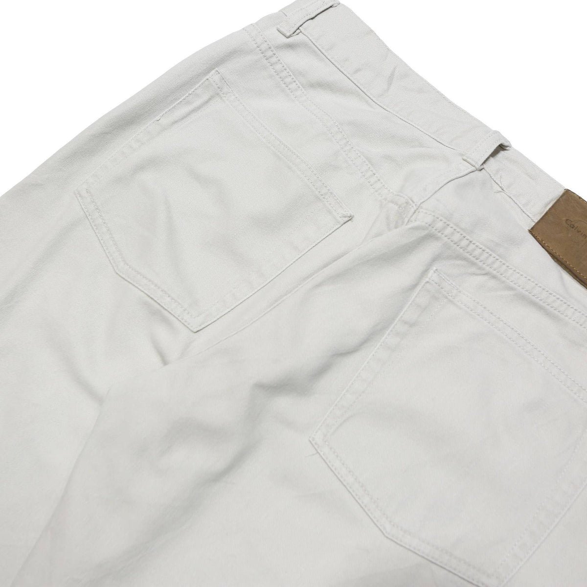 CALVIN KLEIN JEANS Mens Regular Fit Beige Denim W30 L33 Classic Cotton Blend Zip
