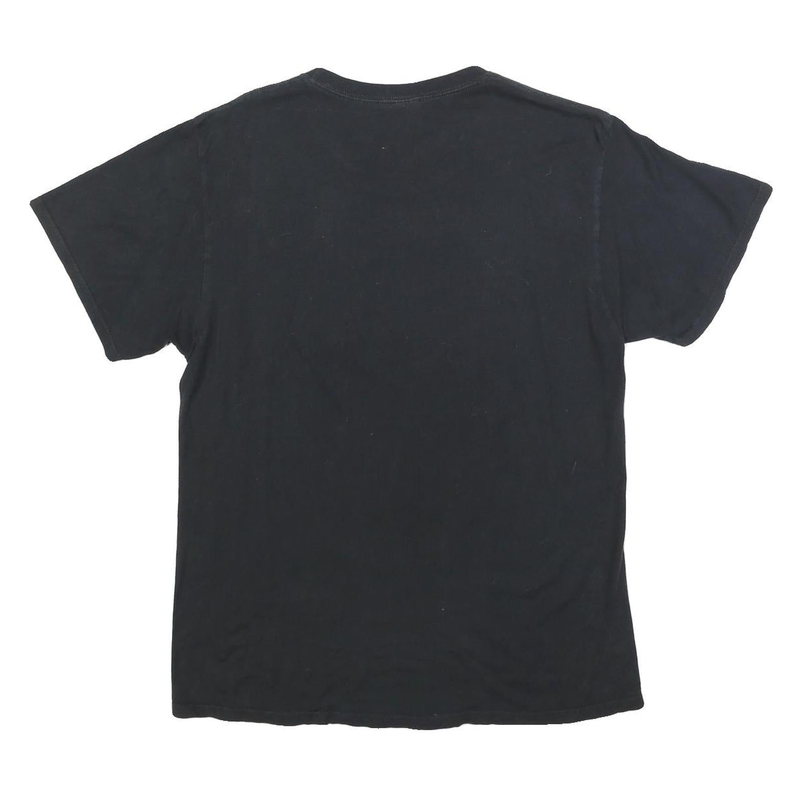 PORT & COMPANY Mens Black Sierra Vista Football Graphic T-Shirt L Crew Neck