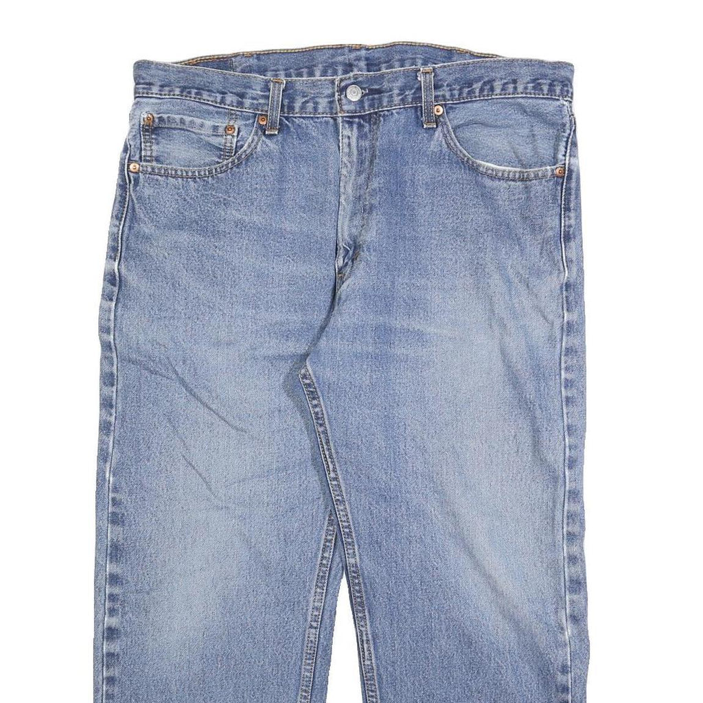 LEVI'S 505 Mens Jeans Blue Regular Straight Denim Medium W36 L25 Classic Zip