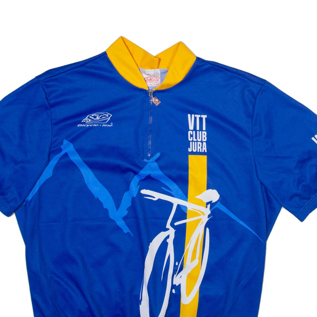 BICYCLE LINE Mens Jersey Blue 1/4 Zip 3XL