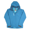 JACK WOLFSKIN Womens Blue Outdoor Jacket UK 12 Polyester Blend Zip Hooded