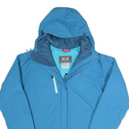 JACK WOLFSKIN Womens Blue Outdoor Jacket UK 12 Polyester Blend Zip Hooded