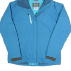 JACK WOLFSKIN Womens Blue Outdoor Jacket UK 12 Polyester Blend Zip Hooded