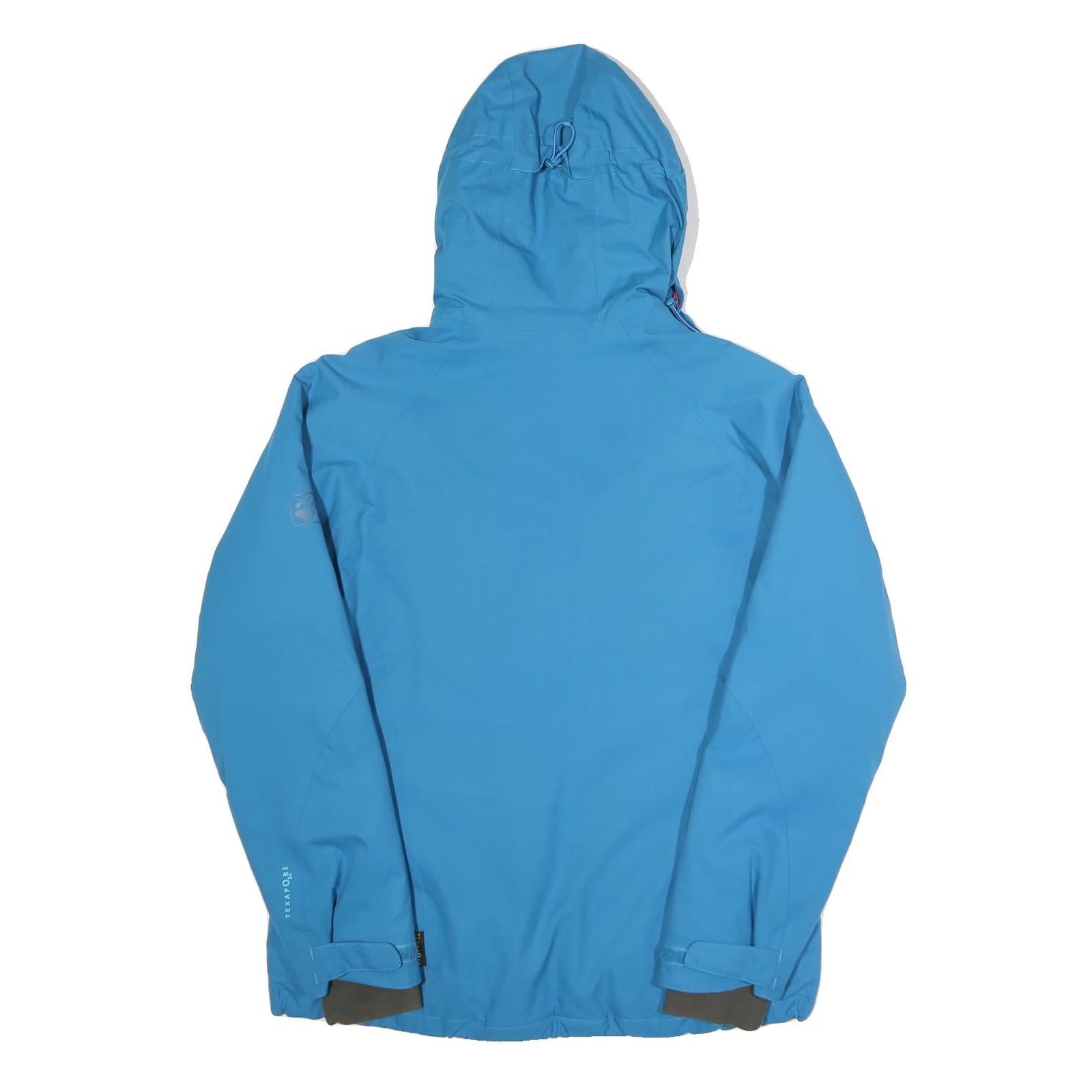 JACK WOLFSKIN Womens Blue Outdoor Jacket UK 12 Polyester Blend Zip Hooded