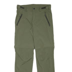 ROCKTRAIL Mens Polyester Blend Green Regular Fit Trousers W32 L31 Outdoor Zip