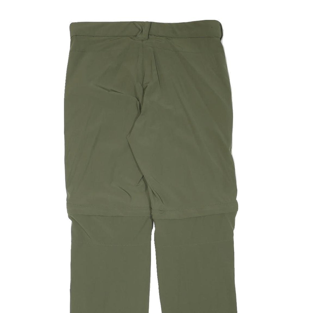 ROCKTRAIL Mens Polyester Blend Green Regular Fit Trousers W32 L31 Outdoor Zip