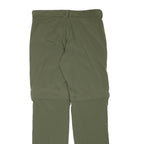 ROCKTRAIL Mens Polyester Blend Green Regular Fit Trousers W32 L31 Outdoor Zip