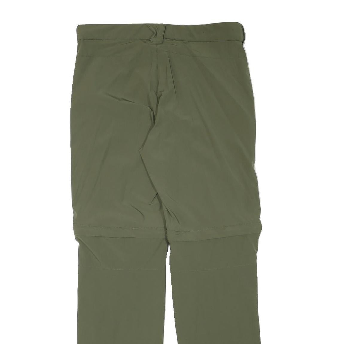 ROCKTRAIL Mens Polyester Blend Green Regular Fit Trousers W32 L31 Outdoor Zip