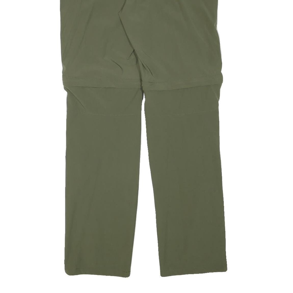 ROCKTRAIL Mens Polyester Blend Green Regular Fit Trousers W32 L31 Outdoor Zip