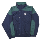 LA LOVING Mens Navy & Green Zip Jacket XL Polyester Blend Colourblock Casual