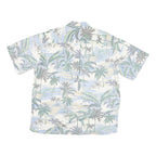 COOKE STREET Mens White & Green Hawaiian Shirt XL Tropical Cotton Blend