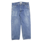 OXYGENE Mens Regular Fit Blue Denim Jeans W34 L26 Zip Closure Classic Style