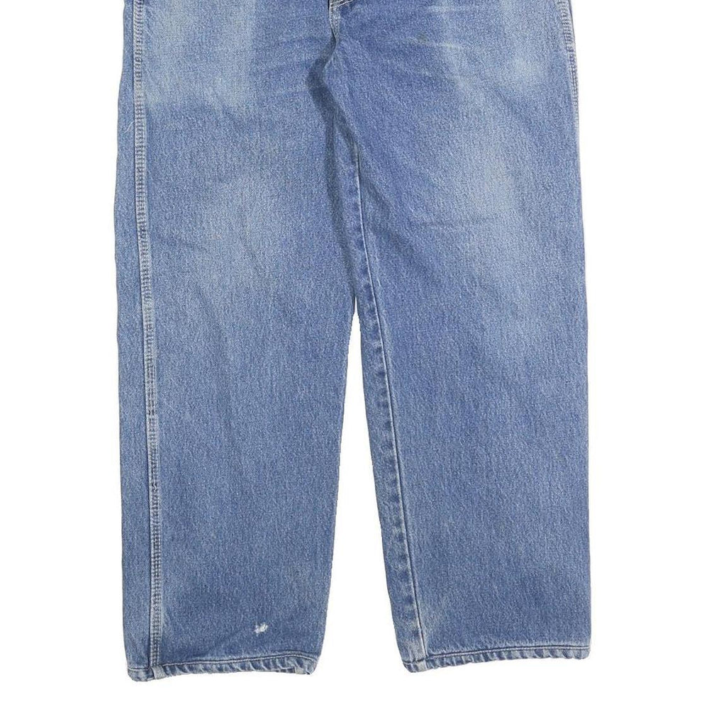 OXYGENE Mens Regular Fit Blue Denim Jeans W34 L26 Zip Closure Classic Style