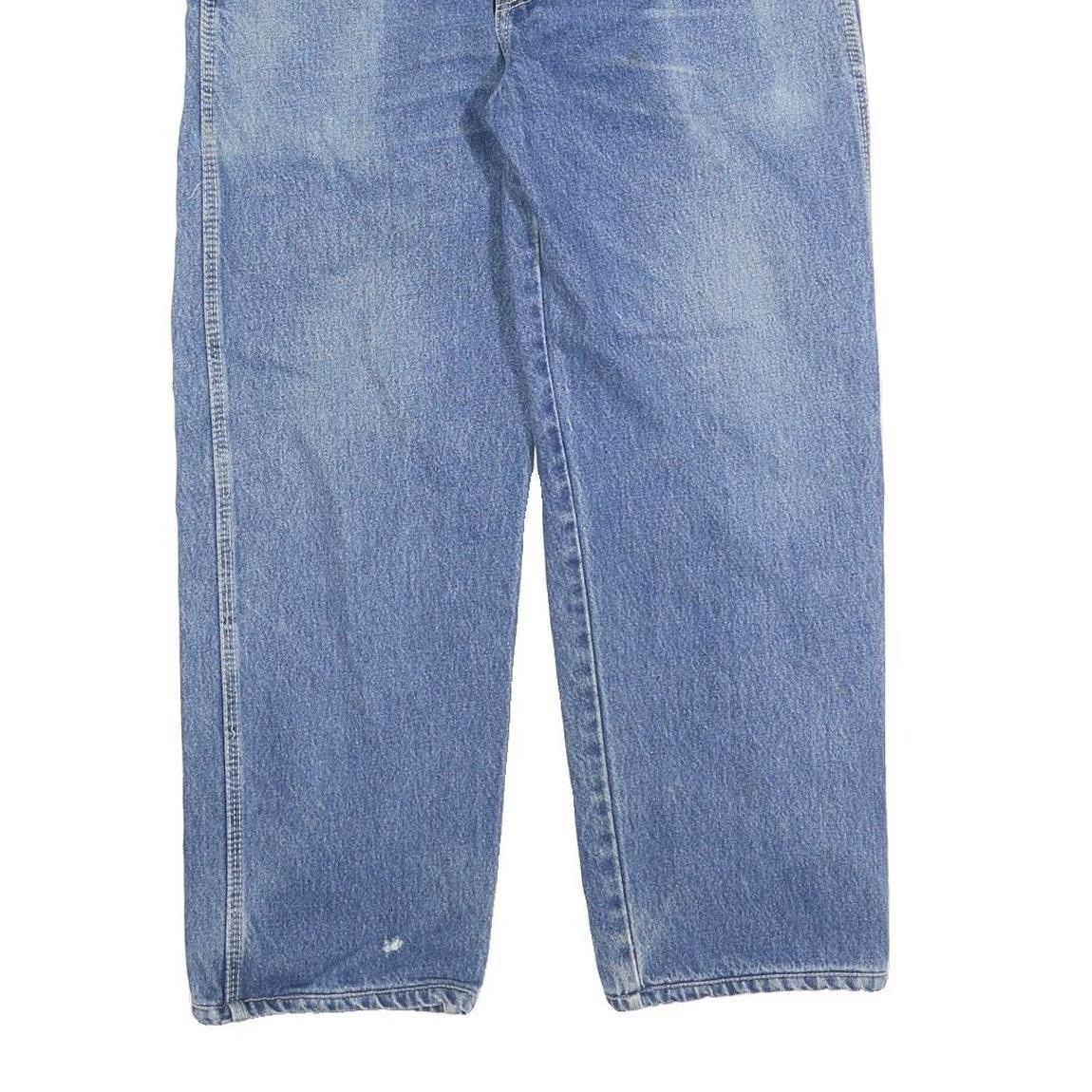 OXYGENE Mens Regular Fit Blue Denim Jeans W34 L26 Zip Closure Classic Style