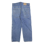 OXYGENE Mens Regular Fit Blue Denim Jeans W34 L26 Zip Closure Classic Style