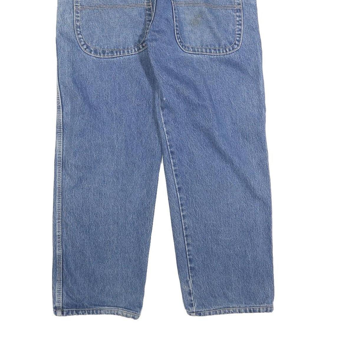 OXYGENE Mens Regular Fit Blue Denim Jeans W34 L26 Zip Closure Classic Style