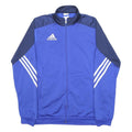 ADIDAS Mens Blue & Navy Zip Jacket S Polyester Sports Casual Performance