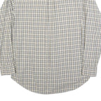 NAUTICA Mens Beige & Brown Checked Shirt M Cotton Blend Casual Button Down Long