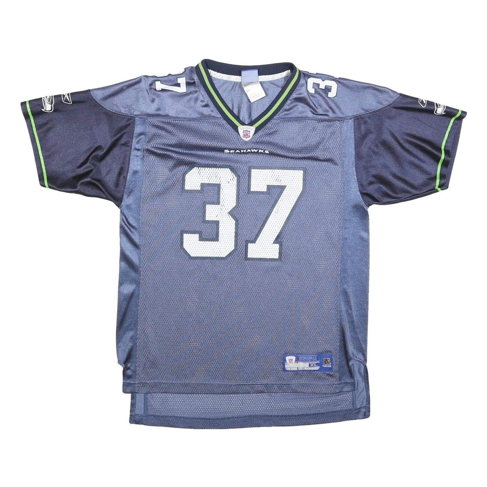 NFL Boys Blue Seahawks 37 Alexander Football Shirt XL Short Sleeve V-Neck