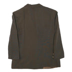 LUTI Womens Brown Wool Blend Button Jacket M Plain Classic Tailored