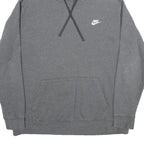 NIKE Mens Grey Hoodie 2XL Cotton Casual Pullover Sweatshirt