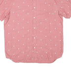 VANS Mens Pink Shirt XL Cotton Blend Casual Button Down Palm Trees Print