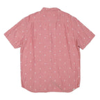 VANS Mens Pink Shirt XL Cotton Blend Casual Button Down Palm Trees Print