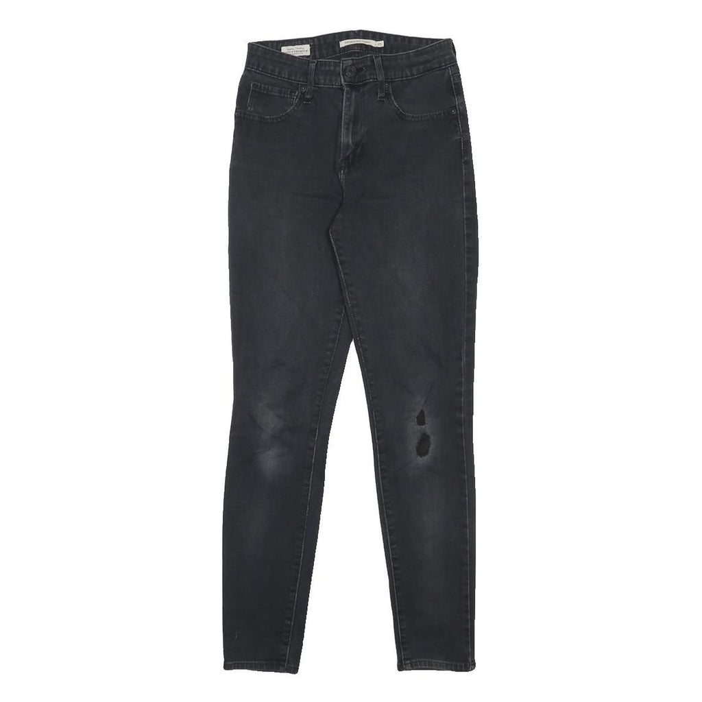 LEVI'S 721 BIG E Womens Jeans Black Slim Skinny Denim W25 L28 Classic Cotton