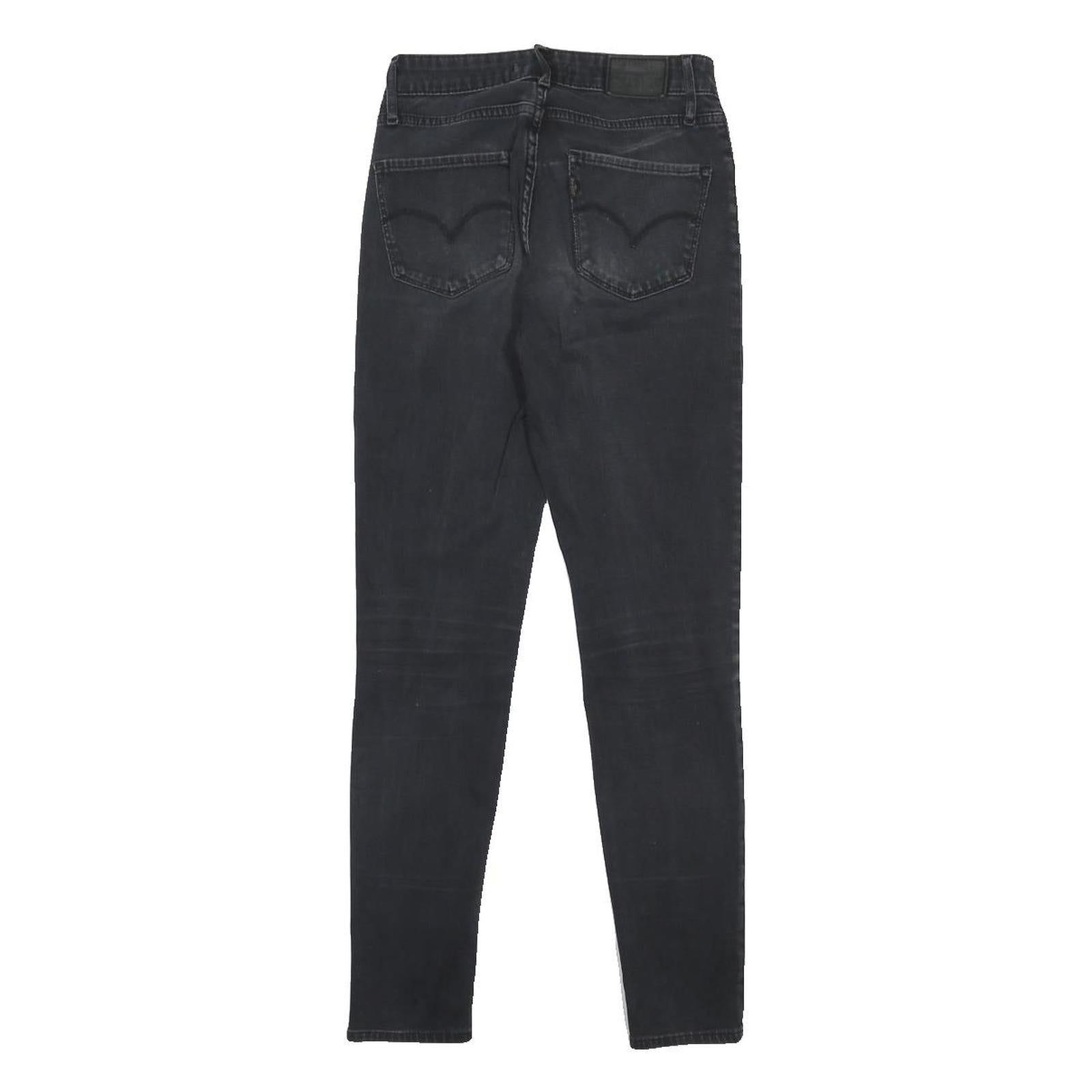 LEVI'S 721 BIG E Womens Jeans Black Slim Skinny Denim W25 L28 Classic Cotton