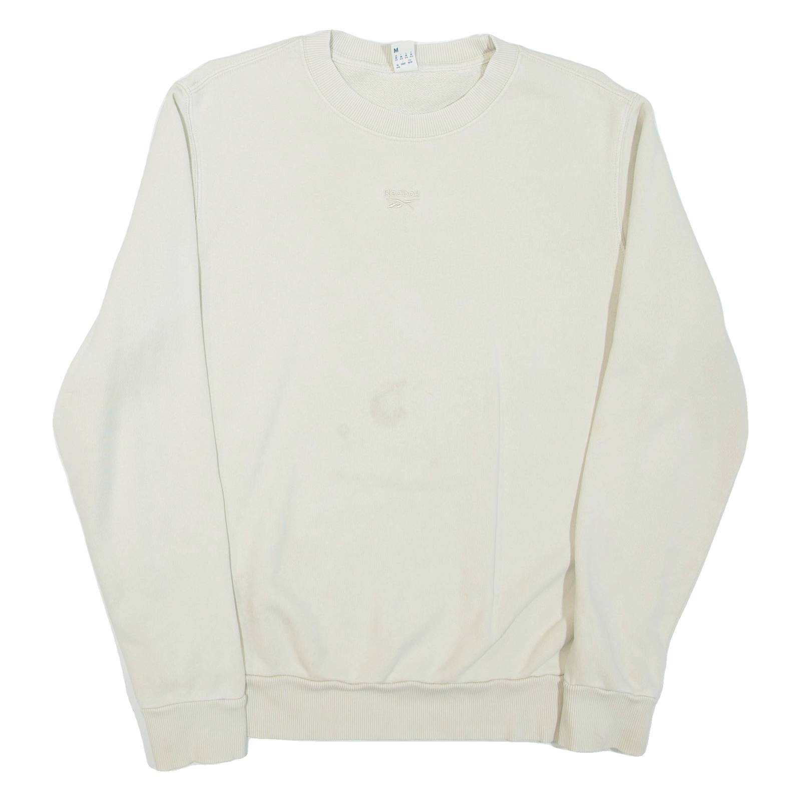 REEBOK Womens Sweatshirt Beige Crew Neck M