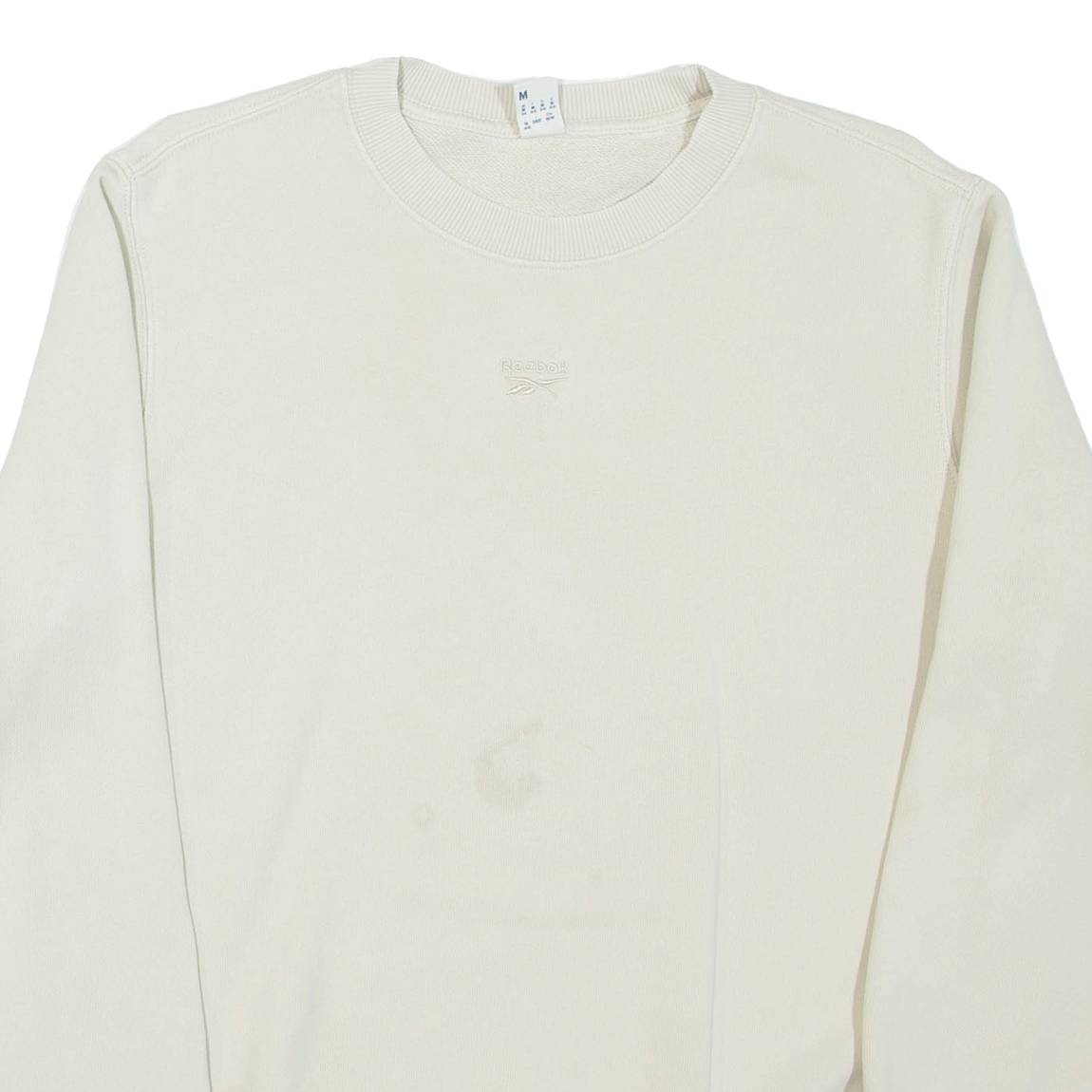 REEBOK Womens Sweatshirt Beige Crew Neck M