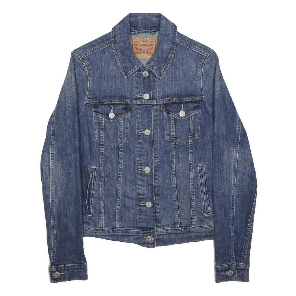 LEVI'S Boys Blue Denim Jacket M Woven Button Front Pockets Classic Fit