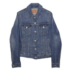 LEVI'S Boys Blue Denim Jacket M Woven Button Front Pockets Classic Fit