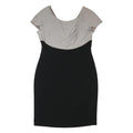 HOBBS LONDON Womens Cream & Black Bodycon Woven Short Sleeve Knee Length Dress
