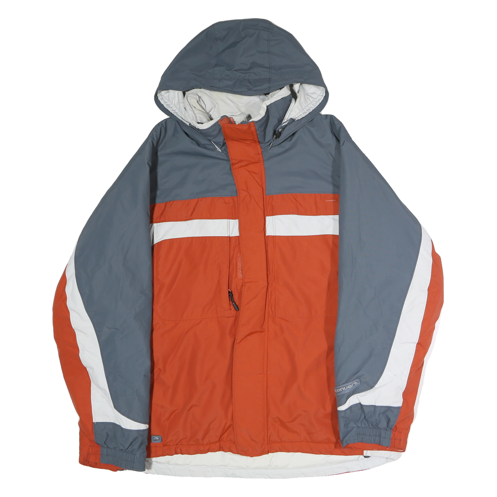 COLUMBIA Mens Blue & Orange Zip Up Polyester Outdoor Jacket L Casual Sportswear