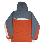 COLUMBIA Mens Blue & Orange Zip Up Polyester Outdoor Jacket L Casual Sportswear