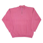 SWITCHER Womens Pink 1/4 Zip Sweatshirt M Cotton Blend Casual Pullover