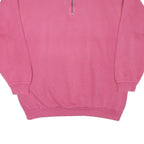 SWITCHER Womens Pink 1/4 Zip Sweatshirt M Cotton Blend Casual Pullover