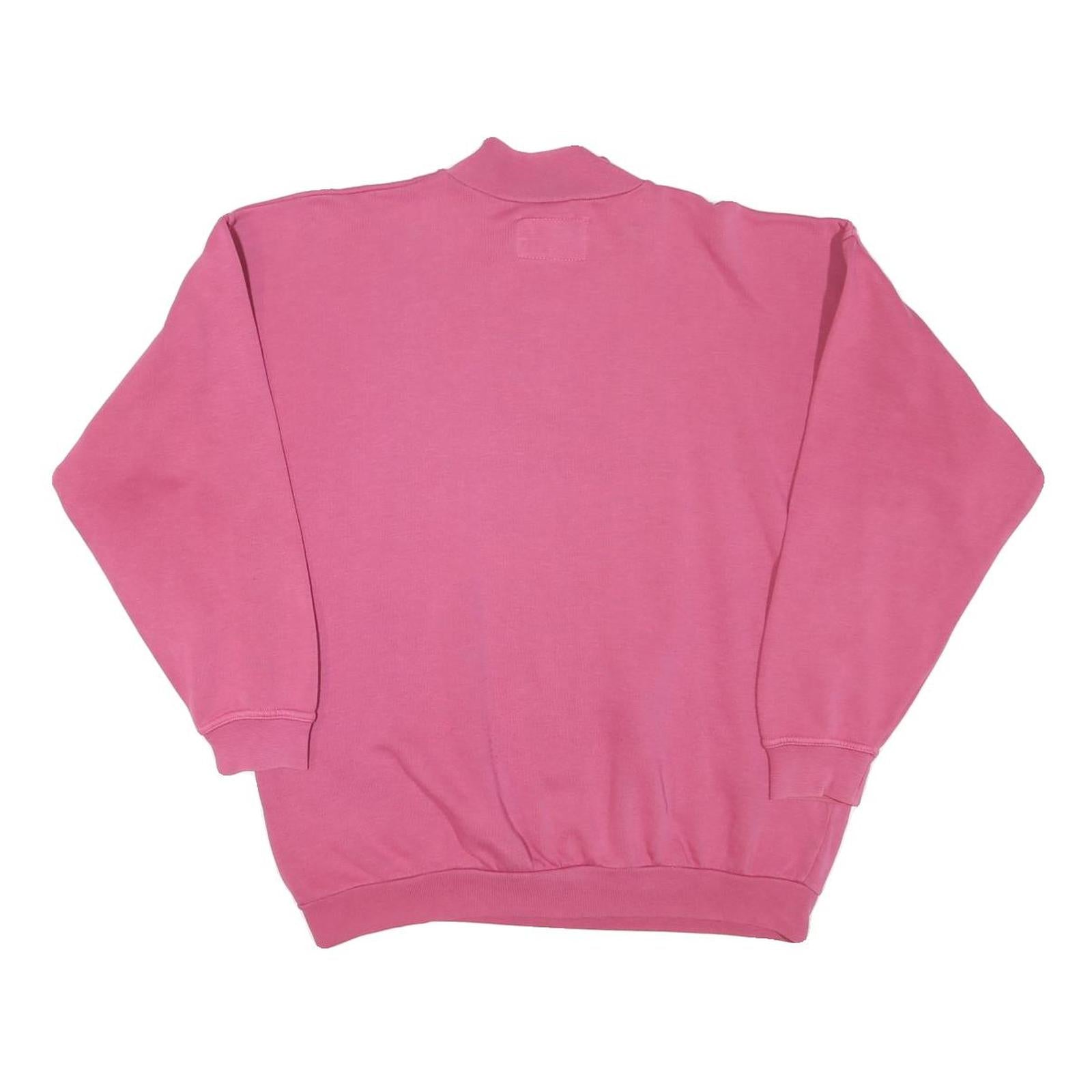 SWITCHER Womens Pink 1/4 Zip Sweatshirt M Cotton Blend Casual Pullover