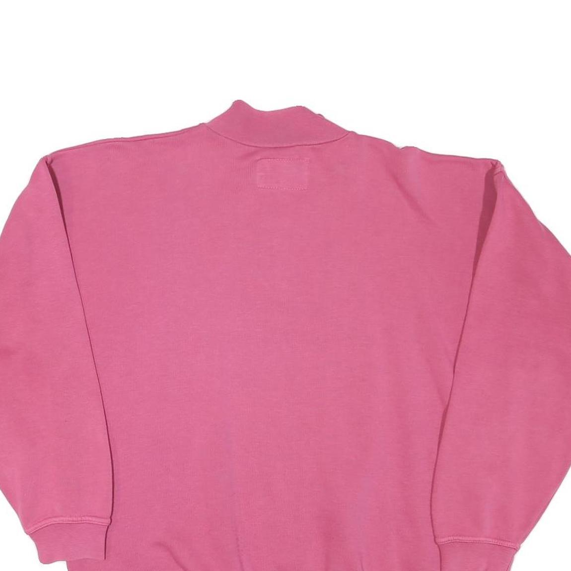SWITCHER Womens Pink 1/4 Zip Sweatshirt M Cotton Blend Casual Pullover
