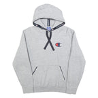 CHAMPION Mens Grey Hoodie M Cotton Blend Pullover Hooded Sweatshirt