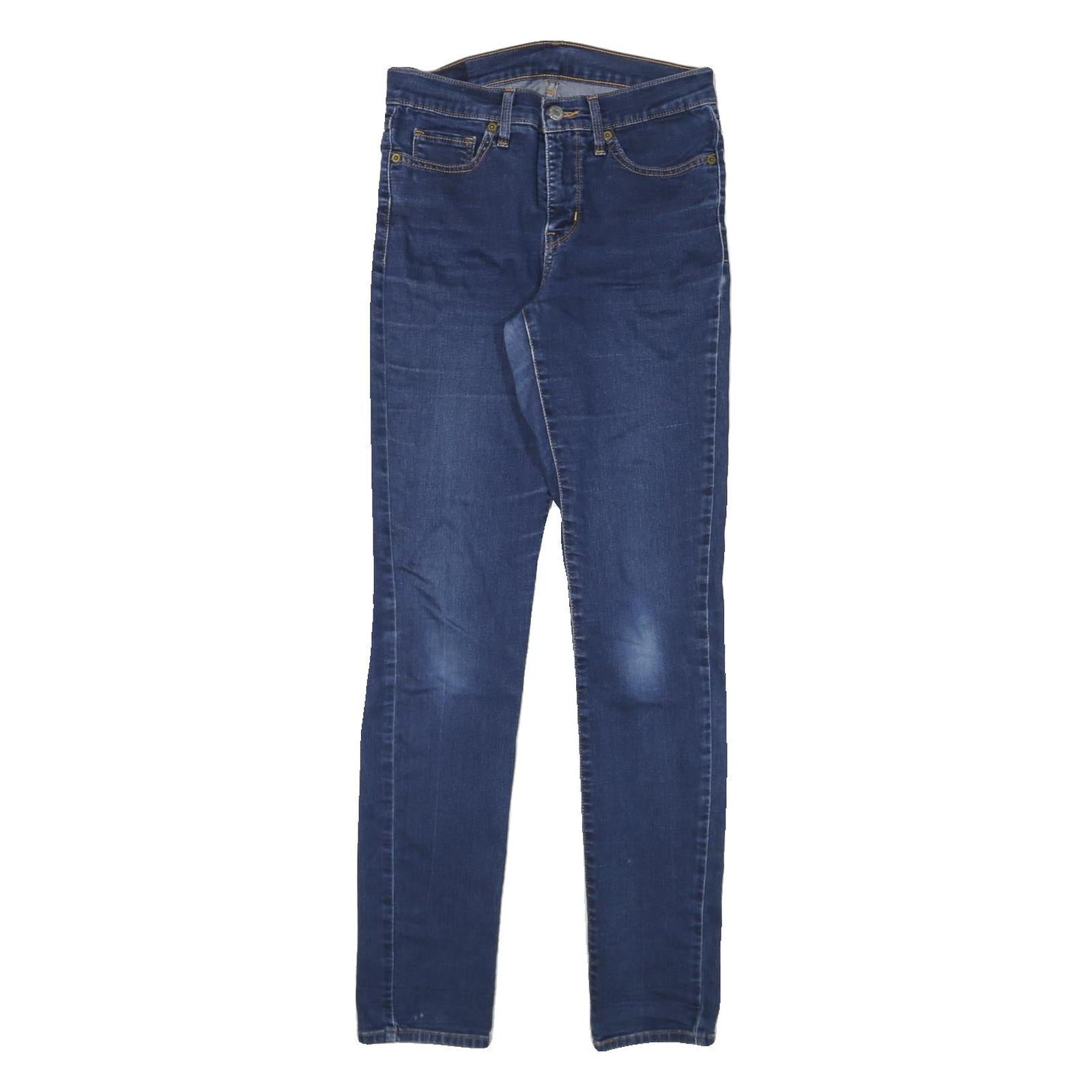 LEVI'S Womens Blue Slim Skinny Denim Medium W26 L31 Stretch Cotton Blend Jeans