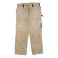 CARHARTT Mens Relaxed Beige Workwear Cotton Blend Trousers W32 L30 Utility Zip