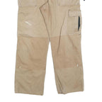 CARHARTT Mens Relaxed Beige Workwear Cotton Blend Trousers W32 L30 Utility Zip
