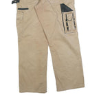 CARHARTT Mens Relaxed Beige Workwear Cotton Blend Trousers W32 L30 Utility Zip