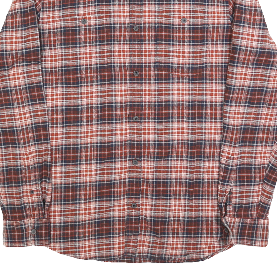 WIND RIVER Mens Red & Blue Plaid Cotton Blend Shirt M Casual Long Sleeve