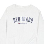 CHAMPION Mens White BYU-Idaho Crew Neck M Cotton Sweatshirt Casual Pullover