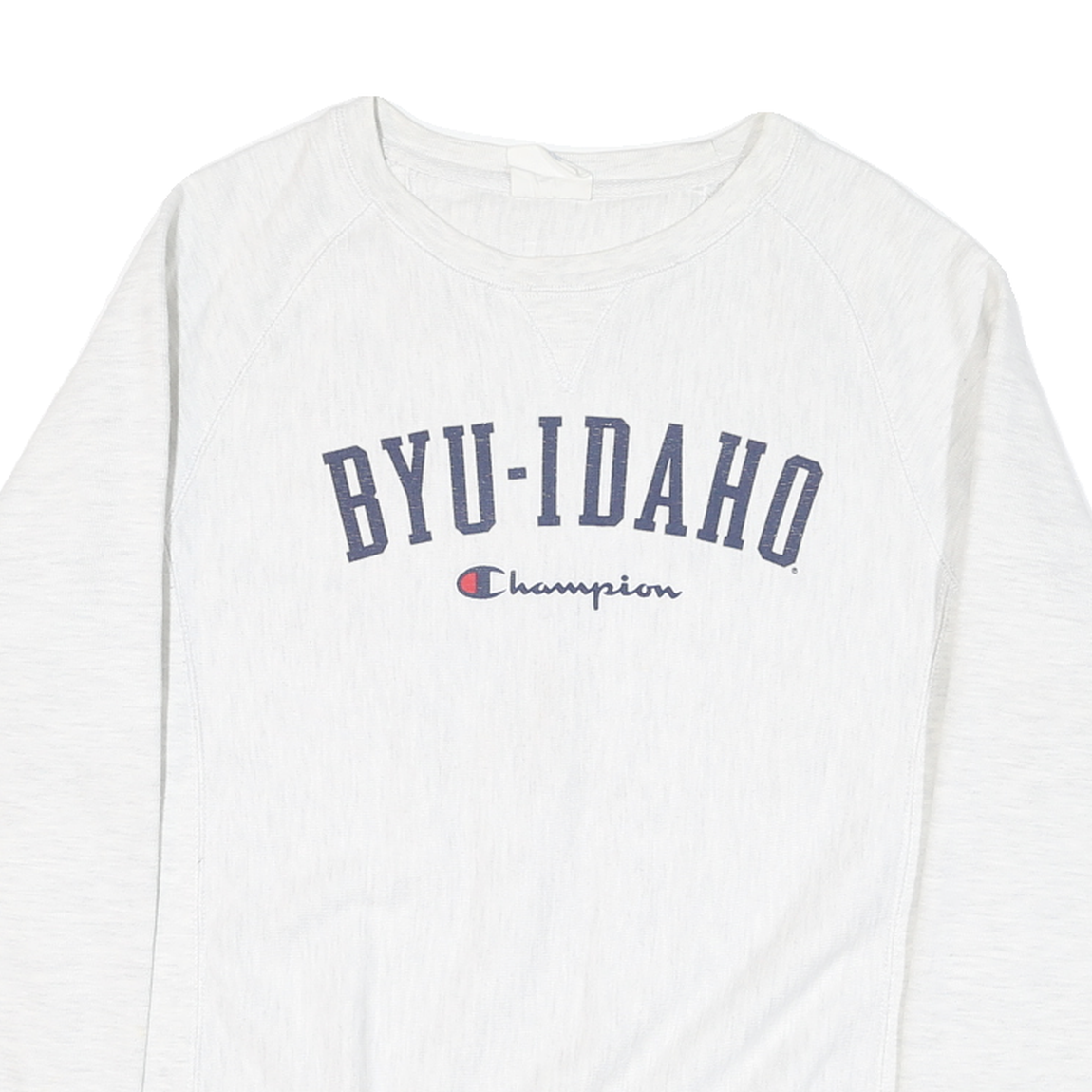 CHAMPION Mens White BYU-Idaho Crew Neck M Cotton Sweatshirt Casual Pullover