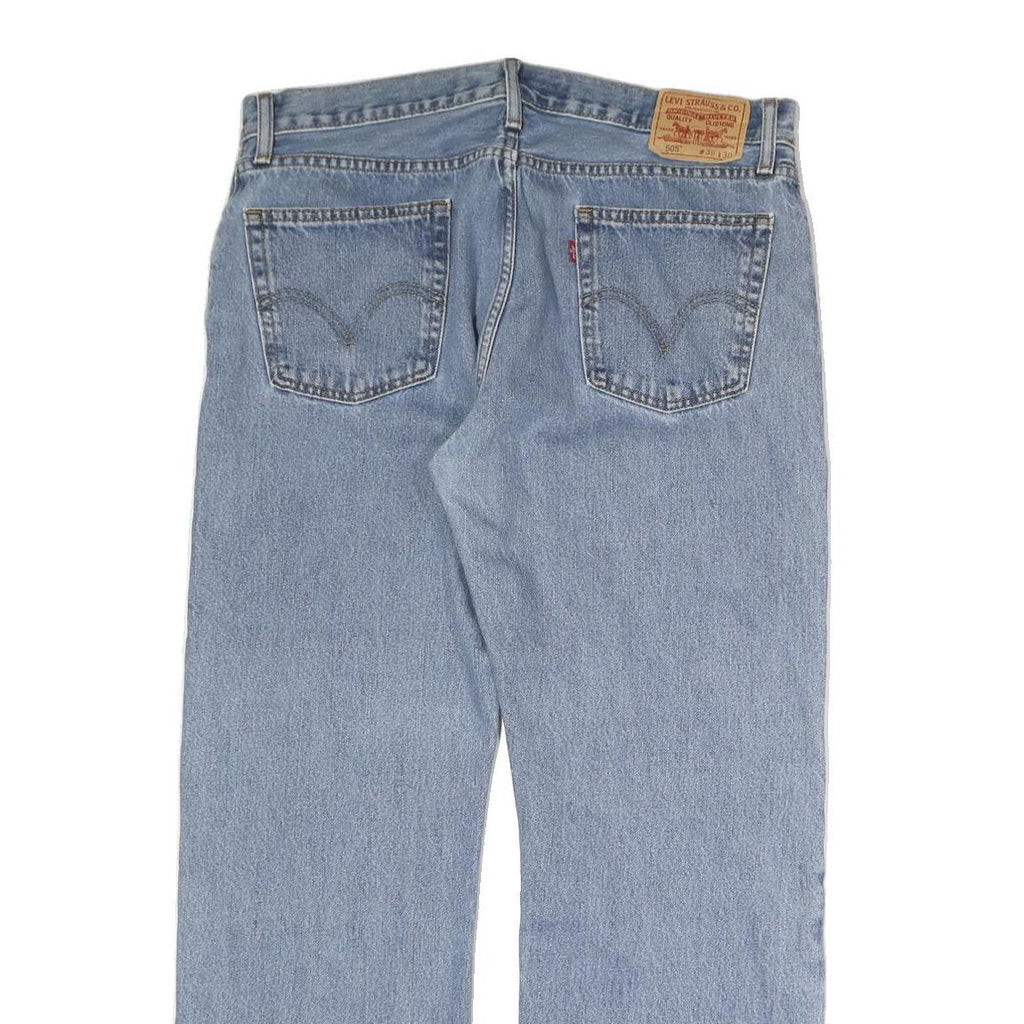LEVI'S 505 Mens Jeans Blue Regular Straight Denim W36 L30 Classic Zip Fly