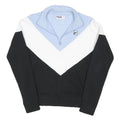 FILA Womens Blue & White & Black Cotton Blend Sweatshirt S Quarter Zip Casual